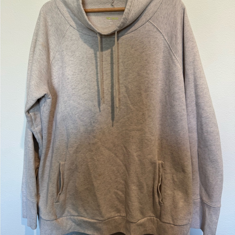 Tek Gear Gray Cowl Neck Sweater- XXL - Hoodie